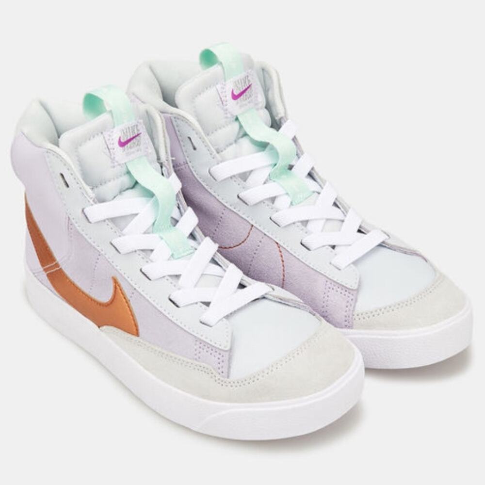 Nike Big Girls Blazer Mid '77 Casual Sneakers Barely Grape/Metallic Copper 4.5Y